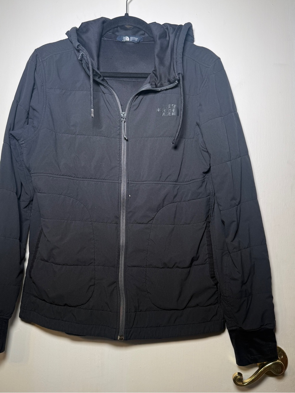 The North Face Men’s Black Quilted Hooded Jacket Small